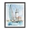 Stupell Industries Nautical Sailboat & Lighthouse Framed Floater Canvas Wall Art